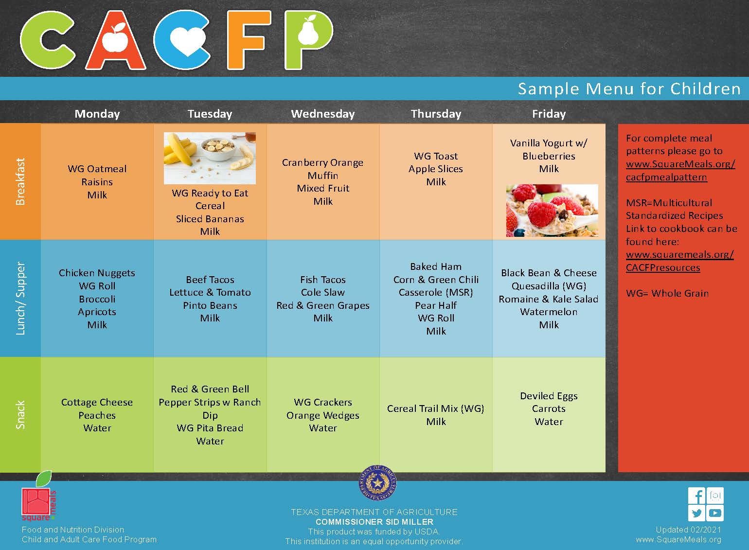 Cacfp Snack Recipes Bryont Blog
